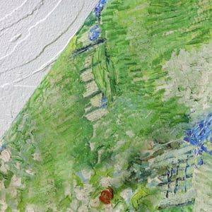 Gedrapeerd ademend groen olieverfschilderij Bloemenprint zijde linnen tencelstof – zacht, geen stretch voor jurken en blouses afbeelding 8
