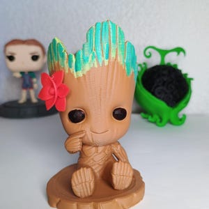 Baby Groot Flower Pot / Pencil Holder – Marvel Decorative Figure, Handmade, 3D Printed