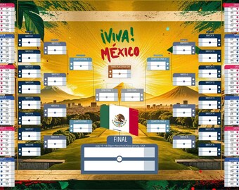 Pôster da Copa do Mundo do México 2026 | Calendário de Jogos da FIFA (A1) (Download Digital)
