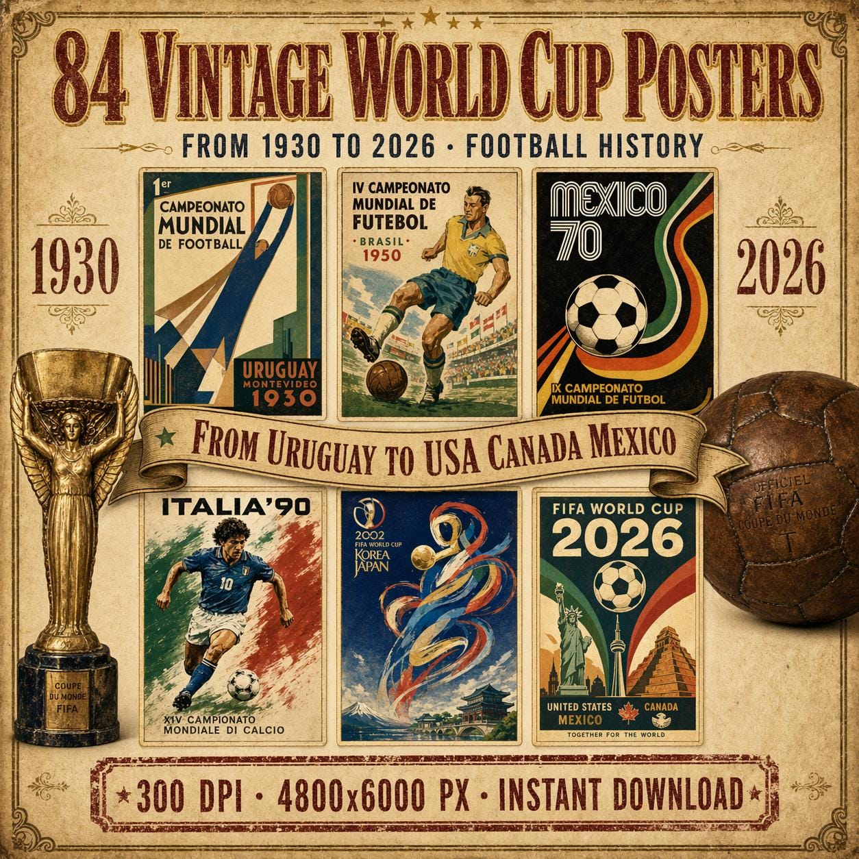 Vintage Fifa World Cup Poster - Etsy