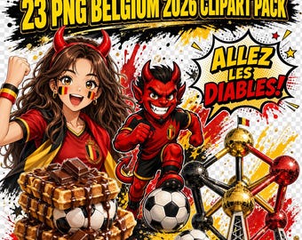 Diables Rouges Team Belgium Sticker Belgium Soccer Clipart, Red Devils Football PNG, Allez Les Diables ...
