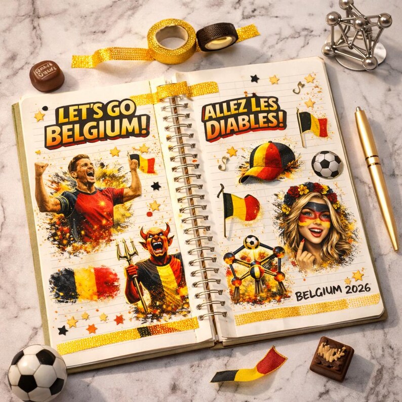 Diables Rouges Soccer Car Sticker Belgium Soccer Clipart, Red Devils Football PNG, Allez Les Diables ...