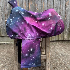 Western saddle cover made of softshell material, custom-made