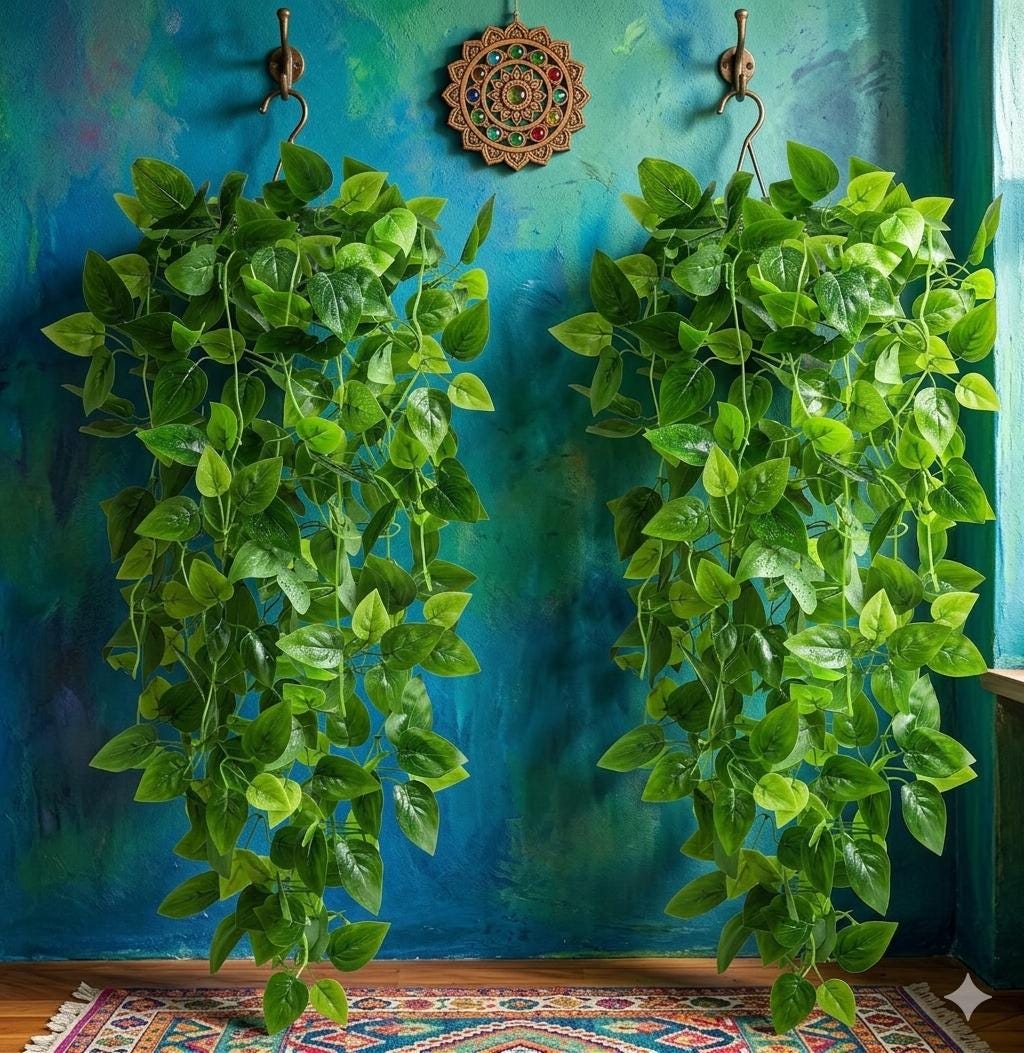 Artificial Indoor Hanging Plants - Etsy