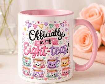 Taza de cumpleaños número 80, oficialmente en mis ochenta. Regalo para ella.