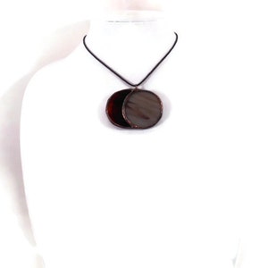 Eclipse Stained Glass Pendant Jewelry image 4