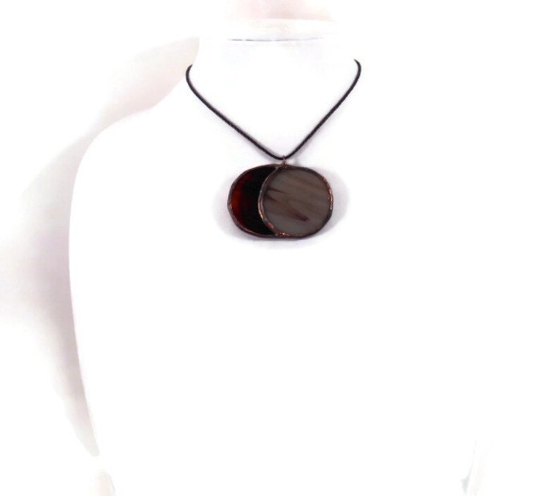 Eclipse Stained Glass Pendant Jewelry image 4