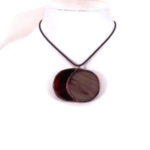 Eclipse Stained Glass Pendant Jewelry image 5