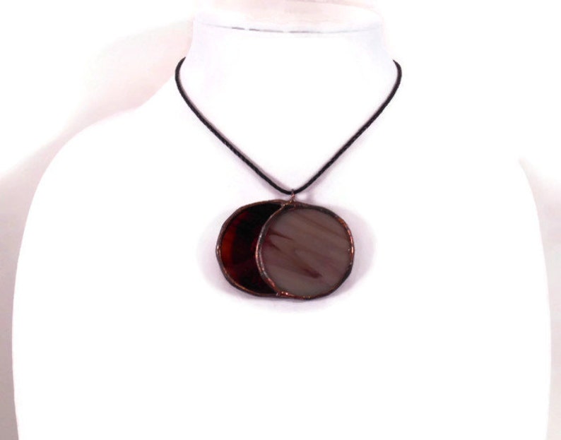 Eclipse Stained Glass Pendant Jewelry image 5