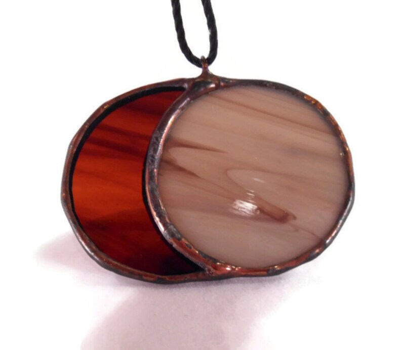 Eclipse Stained Glass Pendant Jewelry image 3