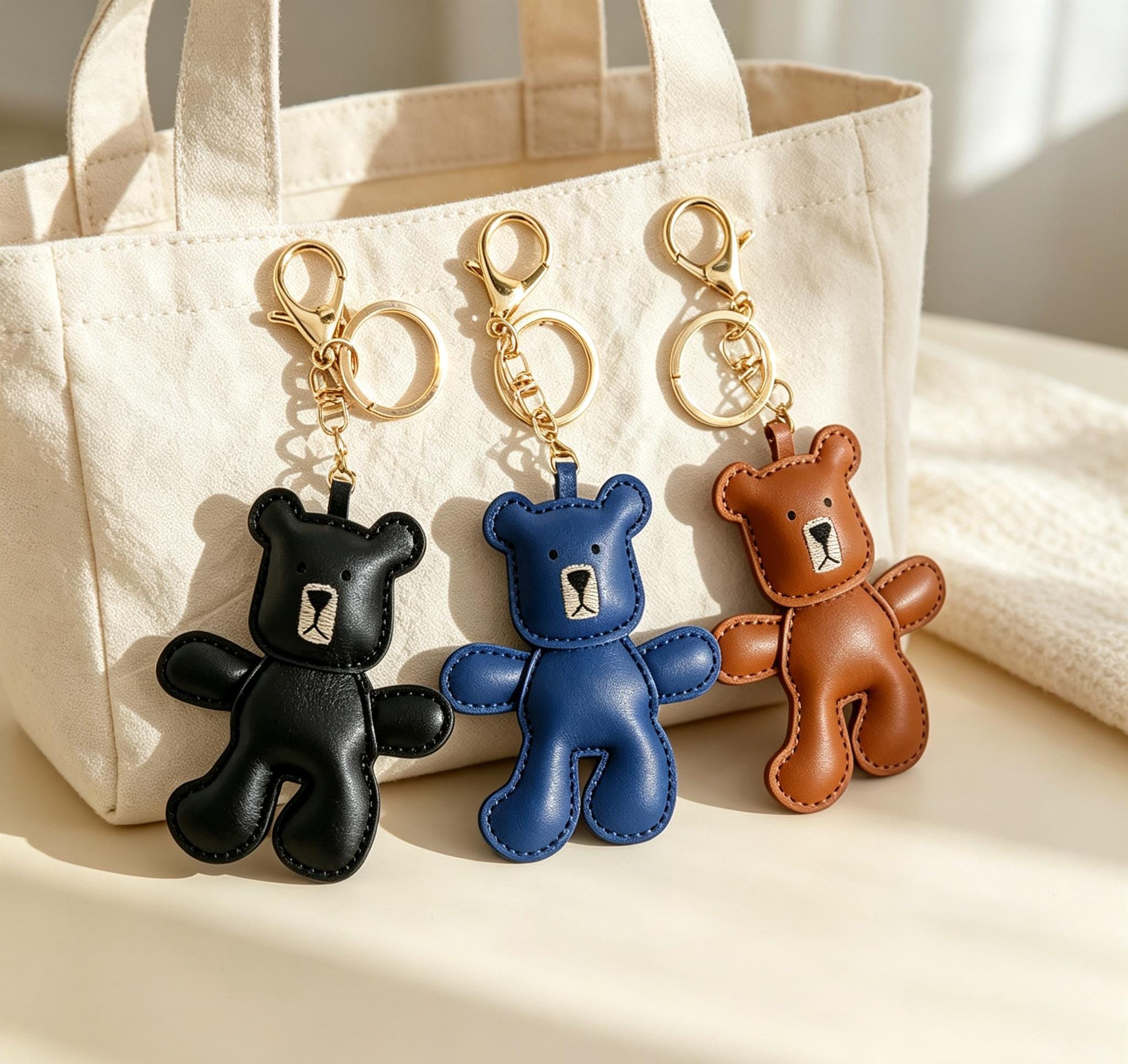 Leather teddy bear - Etsy 日本