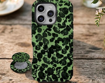 Funda para teléfono con estampado de tortuga verde oscuro, funda estética pastel con estampado animal para iPhone 17 16 15 14 13 12 11 Pro Max, Samsung Galaxy S26 S25 S24 Ultra,
