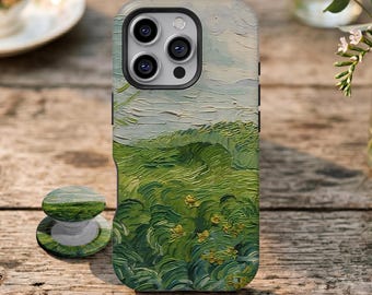 Funda para teléfono con diseño de pintura al óleo de Van Gogh, estilo vintage, con portada de arte famoso en tonos pastel, para iPhone 17 16 15 14 13 12 11 Pro Max, Samsung Galaxy S26 S25 S24 Ultra.