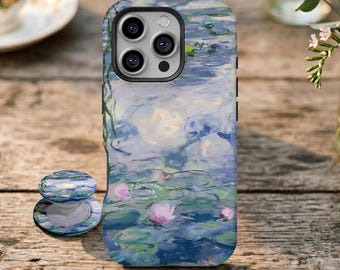 Funda para teléfono Claude Monet, pintor francés, pintura de jardín, funda para teléfono para iPhone 17 16 15 14 13 12 11 Pro Max, Samsung Galaxy S26 S25 S24 Ultra
