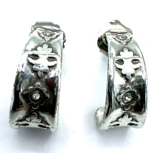 Brighton Style Earrings, Dangle and Drop, Crystal Detail Enhanced, Push Back Pierced image 3