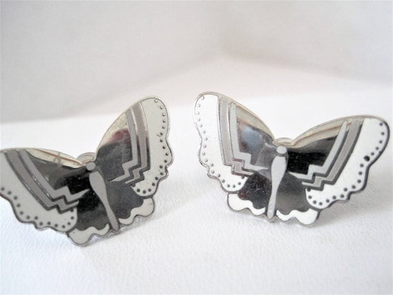 Laurel Burch Earrings, Papillon Vintage Pierced, Butterfly Earrings, RARE Laurel Burch -