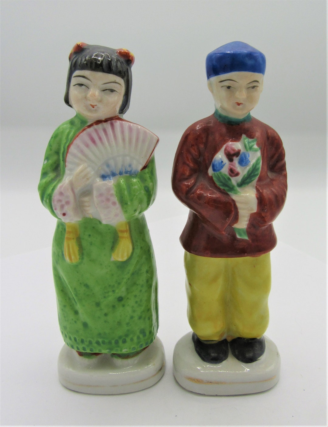Made in Japan Figurines Porcelain 50's Man and Woman Etsy