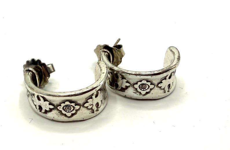 Brighton Style Earrings, Dangle and Drop, Crystal Detail Enhanced, Push Back Pierced image 1