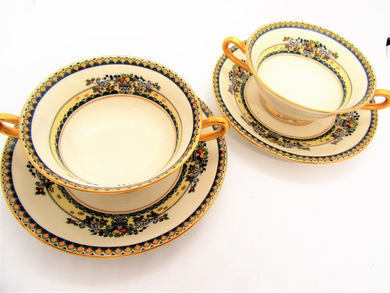 Lenox Golden Gate Soup Bowls Set of 6 1940's Etsy