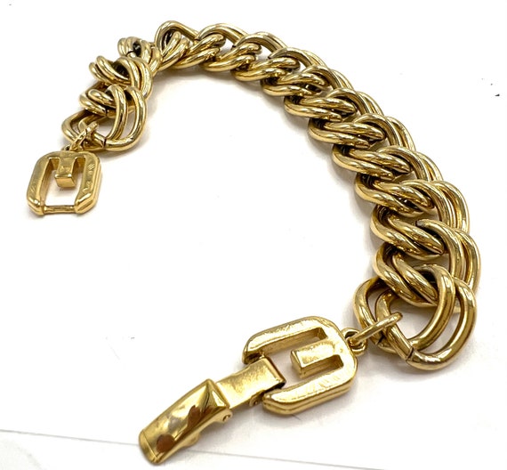 Givenchy Bracelet, Chunky Gold Chain,  Logo Clasp… - image 1