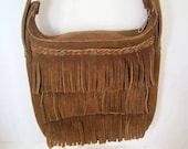 Vintage Minnetonka Suede Boho Hippie Fringe purse
