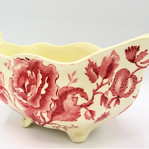 Vintage Johnson Brothers Creamer Pitcher: English Chippendale Red Rose Pottery