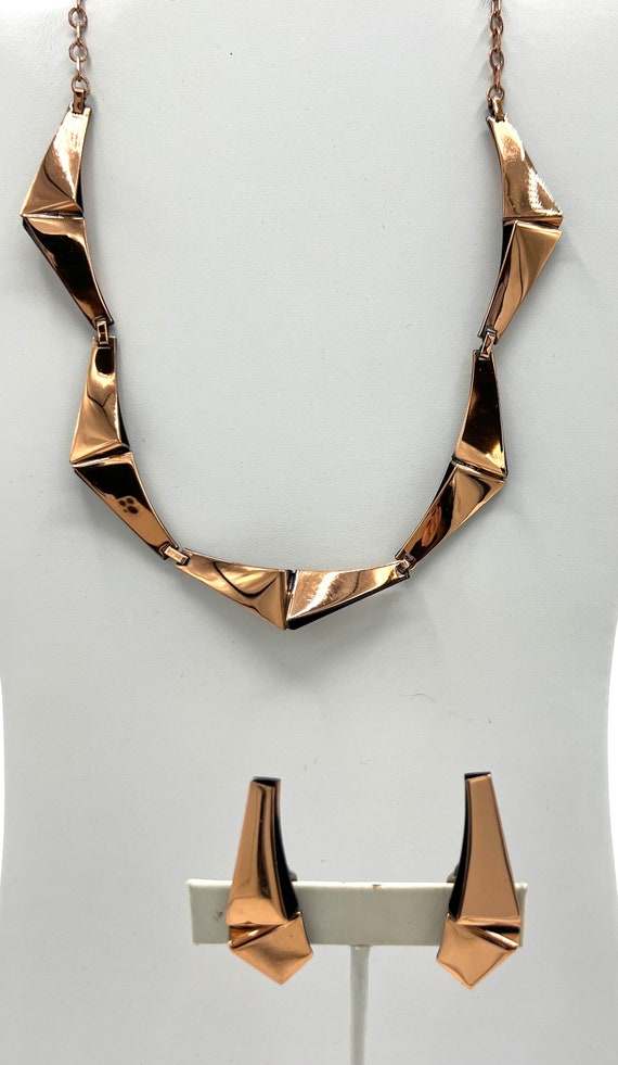 Renoir Copper Necklace Set,  Modernist Mid Centur… - image 8