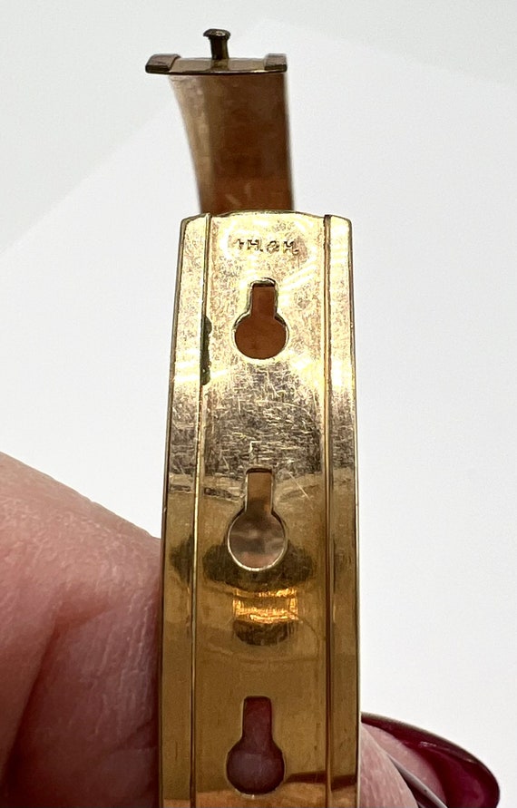 Victorian Gold Bangle,  Gold Filled, Signed Patd … - image 4