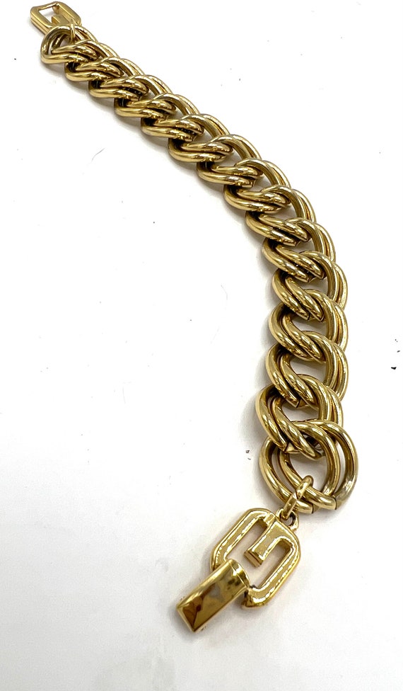Givenchy Bracelet, Chunky Gold Chain,  Logo Clasp… - image 9