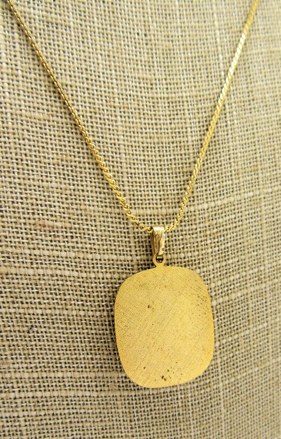 Gold Pendant Necklace,  Monogrammed Pendant,  Flo… - image 7