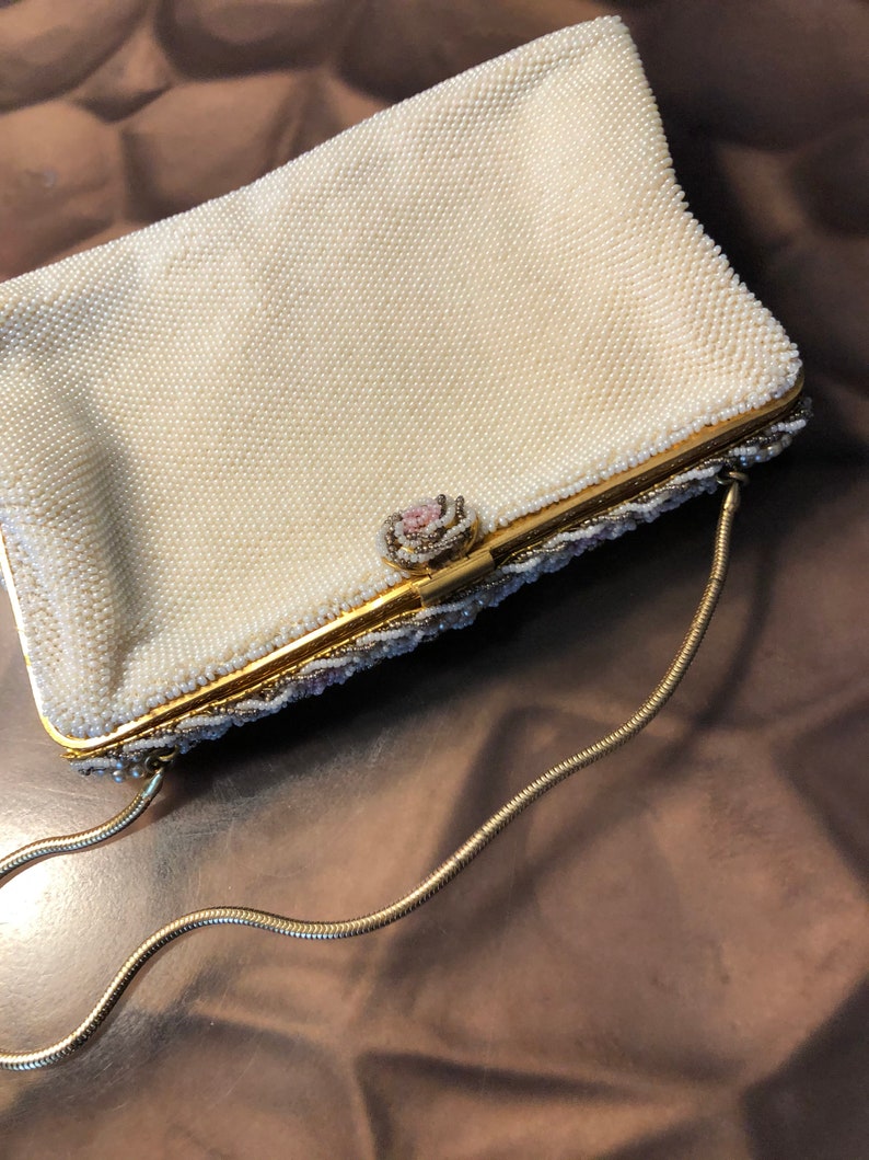 Vintage French Beaded Purse Made in France Handmade Evening Etsy