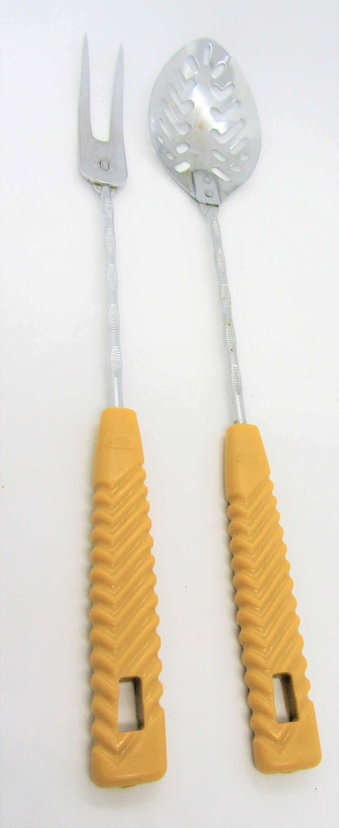 Yellow Kitchen Utensils Yellow Handles Set of Fork and Etsy