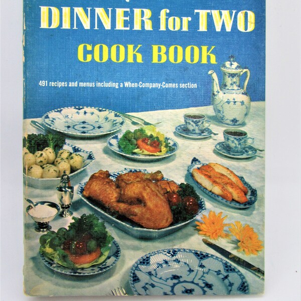 Dinner for Two Cookbook, Betty Crocker's, First Edition, Illustrated by Charles Harper,  1958 Golden Press New York