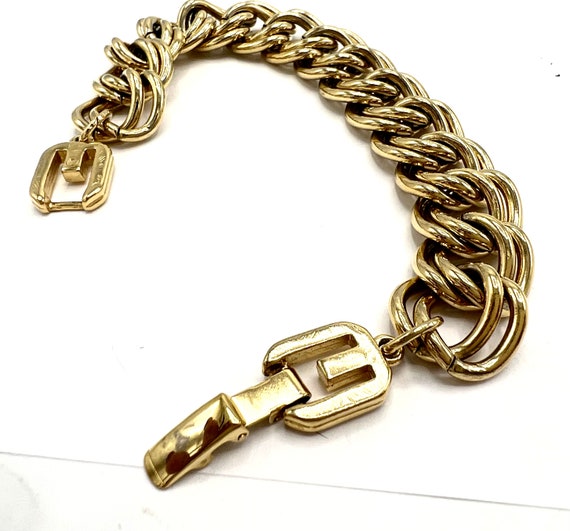 Givenchy Bracelet, Chunky Gold Chain,  Logo Clasp… - image 7
