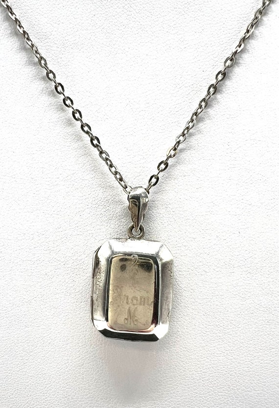 Sterling Silver Pendant, Sterling Chain and Locke… - image 1