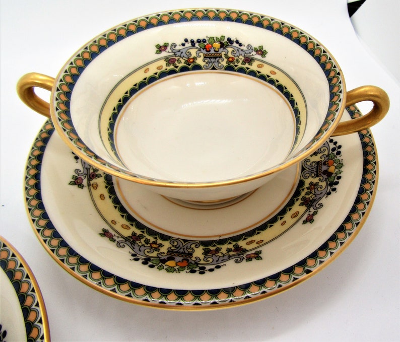 Lenox Golden Gate Soup Bowls Set of 6 1940's Etsy