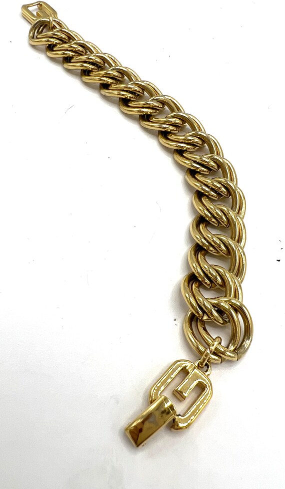 Givenchy Bracelet, Chunky Gold Chain,  Logo Clasp… - image 5