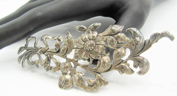 Rare Gump's Vintage Sterling Silver Flower Brooch