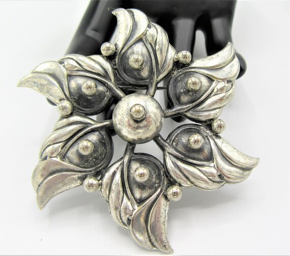 Rare Joseff of Hollywood Silver Brooch, Art Deco S