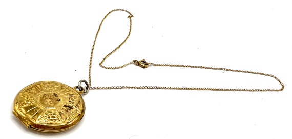 Art Deco Gold Filled Locket and Chain, Signed PPC… - image 7