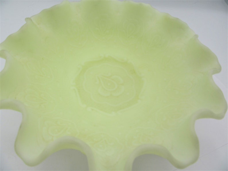 Vintage Fenton Custard Glass Persian Medallion Pattern Etsy