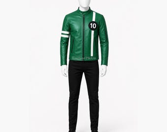 Ben 10 Grüne Racing Jacke und Schwarze Hose Cosplay Outfit