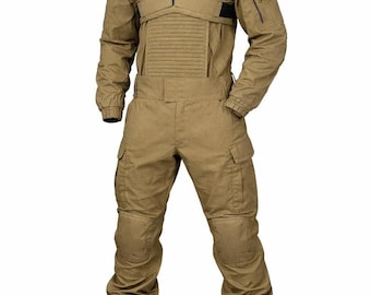 Desert Tactical Hazmat Jumpsuit, Military Survival Cosplay Outfit, Fallout Inspired Combat Suit