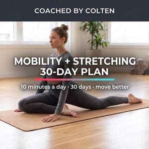 30-Day Mobility Stretching Plan, Daily Routine PDF, Lifter Recovery (Digital Download)