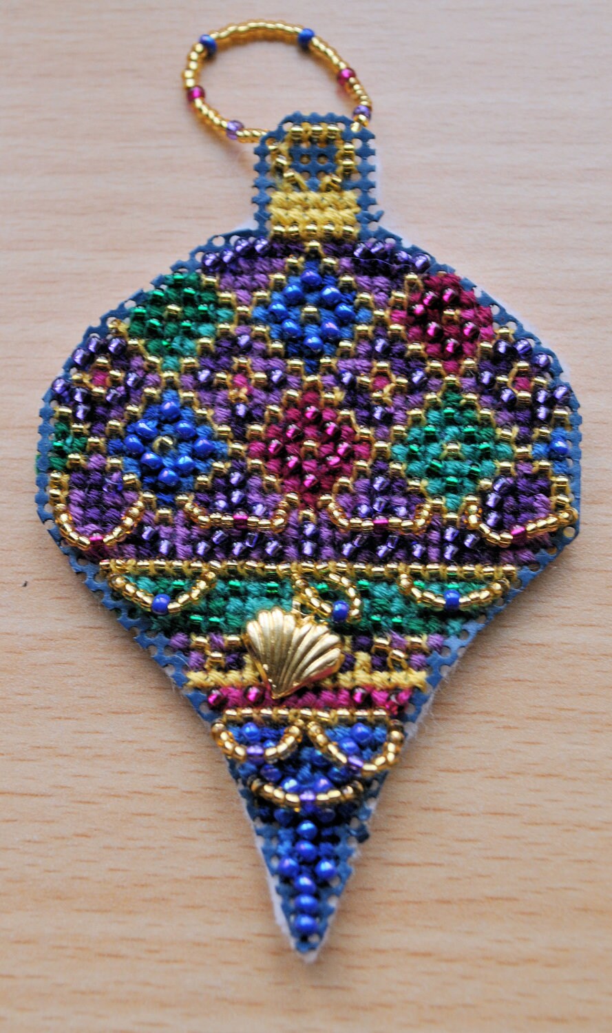 CrossStitch Beaded Gems Christmas Ornaments Set 4 Ornaments Etsy