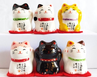 Japanese Maneki Neko- Invite Good Fortune , Mini Lucky Cat for Business & Home