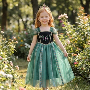 Dressy Daisy Ice Princess Coronation Costume – Green Fancy Dress With Accessories For Toddler & Little Girls Ice Princess Costume For Girls