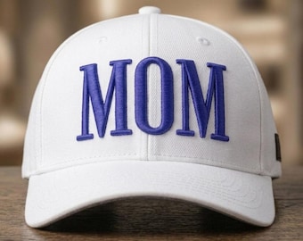 MOM 3D Puff Embroidery Design – Bold Clean Lettering Cap File (dst, pes, jef)