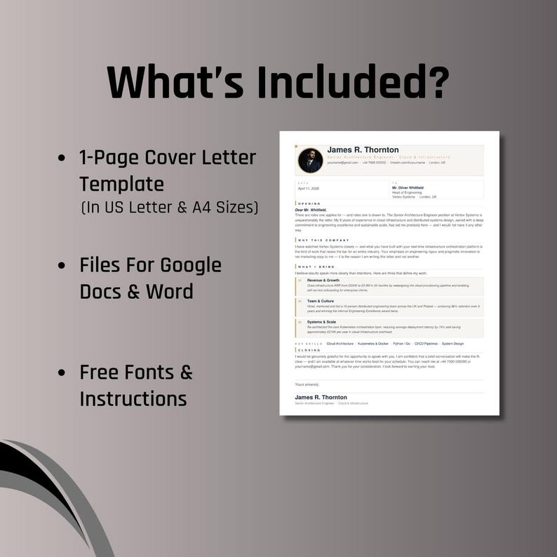 Cover Letter Template | Editable Cover Letter | Job Application Letter ...