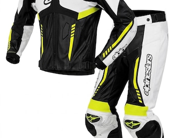 Alpinstar Motorcycle Leather Racing Suit – Durable Leather, Ultra Protection, Moto Suits,